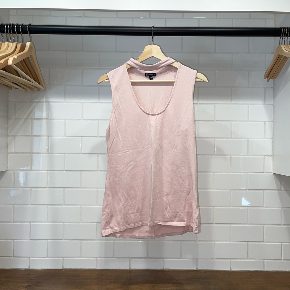 Express Baby Pink Sleeveless Top